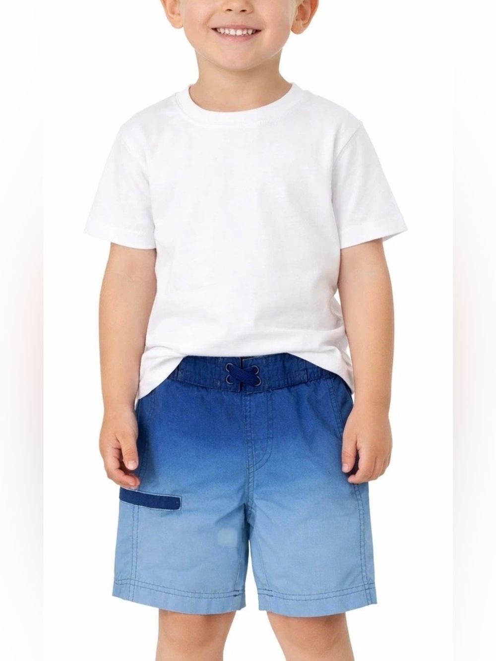 Wave Zone Swim Trunks Boys Size 5 Blue Ombre Board Shorts Lined